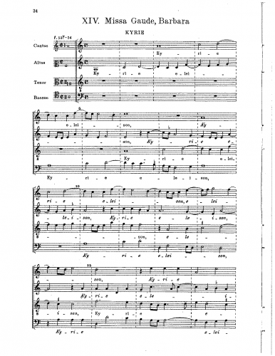 Morales - Missa Gaude Barbara - Score