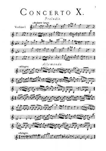 Corelli - Concerti Grossi con duoi Violini e Violoncello di Concertino obligati e duoi altri Violini, Viola e Basso di Concerto Grosso ad arbitrio, che si potranno radoppiare - Concerto No. 10 in C major