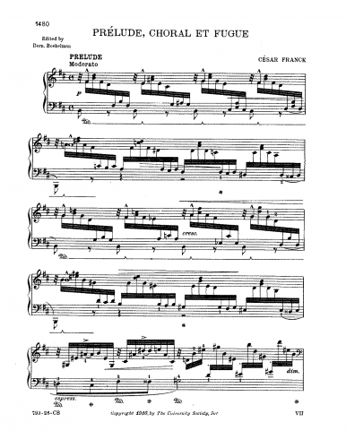 Franck - Prélude, Choral et Fugue - Score