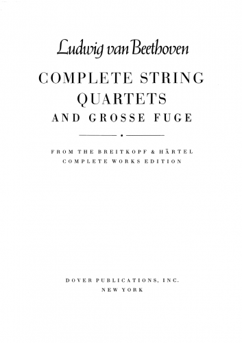 Beethoven - String Quartet No. 11, Op. 95 - Score