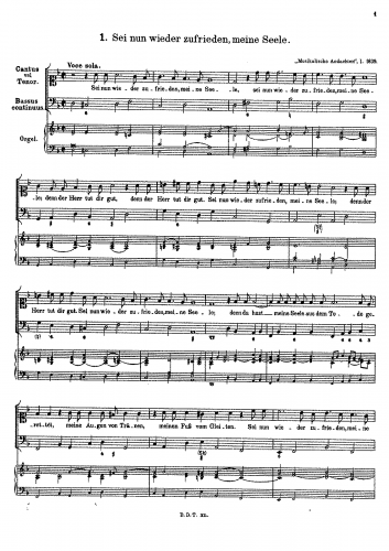 Hammerschmidt - Psalm: Sei nun wieder zufrieden, meine Seele - Score
