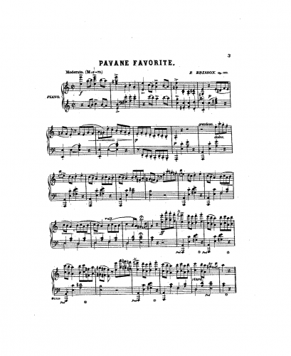 Brisson - Pavane favorite - Piano Score - Score
