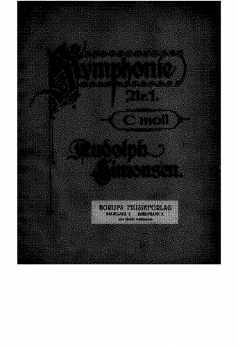 Simonsen - Symphonie nr. 1, C moll - Score