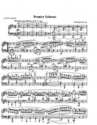 Chopin - Scherzo No. 1 - Piano Score - Score