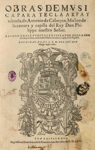 Cabezón - Obras de musica para tecla, arpa y vihuela - Score