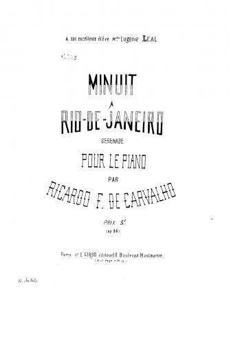 De Carvalho - Sérénade - Score