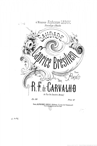 De Carvalho - Caprice Brésilien, Op. 38 - Score