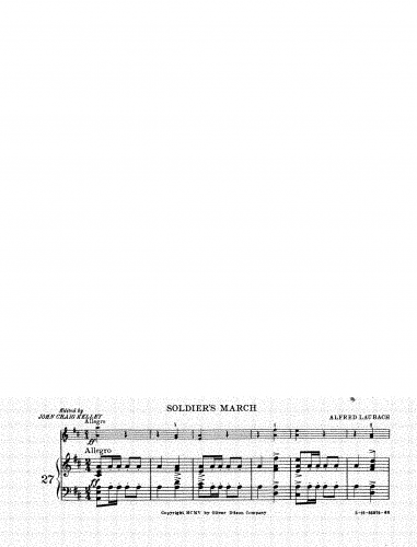 Laubach - Drei Stücke - Scores and Parts Selections - 3. Marche militaire - score