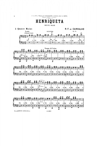 De Carvalho - Henriqueta, Op. 24 - Score
