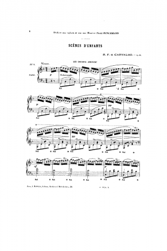 De Carvalho - Scènes d'enfants, Op. 55 - Score