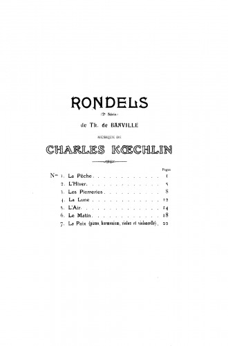 Koechlin - 7 Rondels - Score