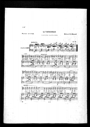 Biscardi - La cagnacavalle - Score