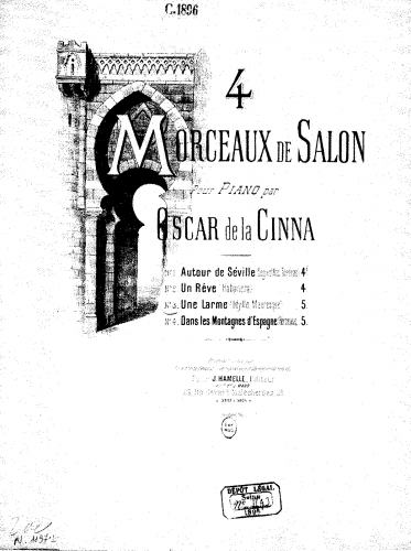Cinna - 4 Morceaux de Salon, Op. 405, 491, 547, 546 - Score