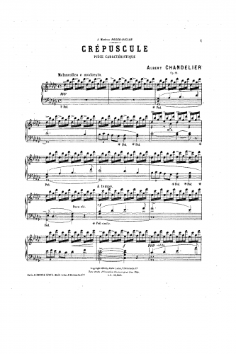 Chandelier - Crépuscule, Op. 18 - Score