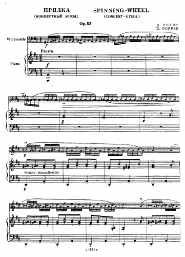 Popper - Concert-Etudes - Score