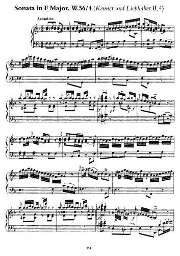 Bach - Kenner und Liebhaber II,4 - Score