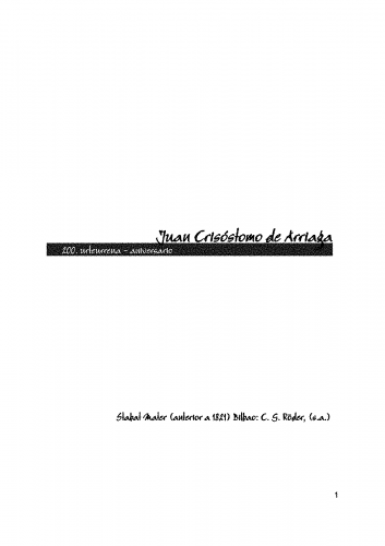 Arriaga - Stabat mater - Score