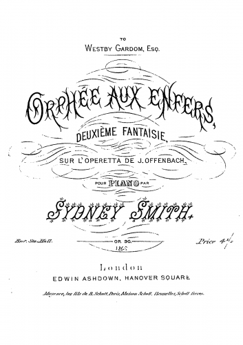 Smith - Fantaisie Brillante on 'Orphée aux Enfers' No. 2, Op. 90 - Score
