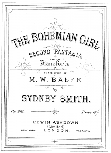 Smith - Bohemian Girl - 2nd Fantasia on Balfe's Opera - complete score