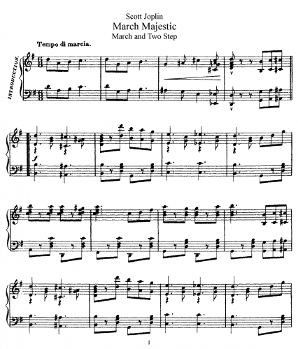 Joplin - March Majestic - Score