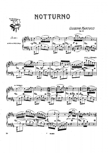 Martucci - Notturno, Op. 25 - Score