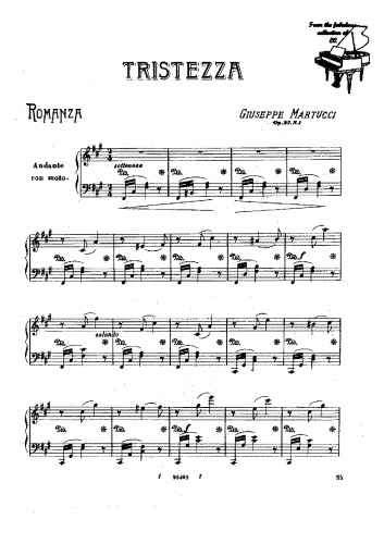 Martucci - Tre Romanze, Op. 27 - Score