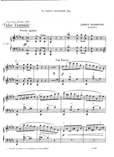 Holbrooke - 10 Rhapsodie Etudes, Op. 42 - No. 9 - Valse Fantaisie