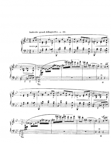 Fauré - Nocturne No. 5 in B-flat - Score