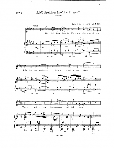 Meyer-Helmund - Vier Lieder - Score