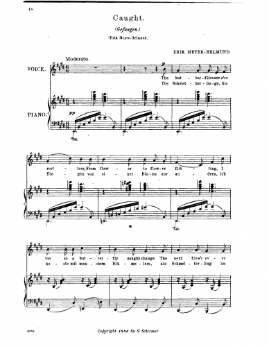 Meyer-Helmund - Zwei Lieder - Score