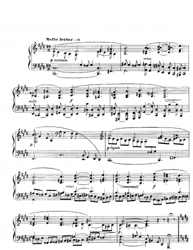 Fauré - Nocturne No. 7 in C sharp minor, Op. 74 - Score