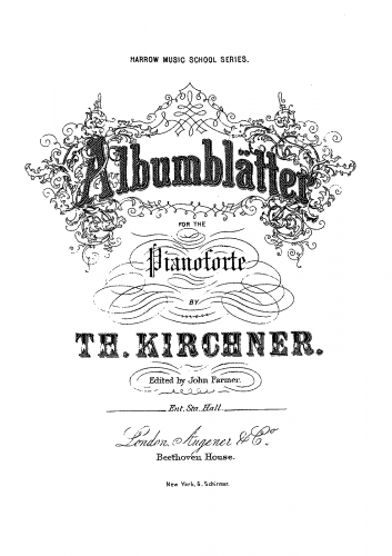 Kirchner - Albumblätter - Piano Score - Score