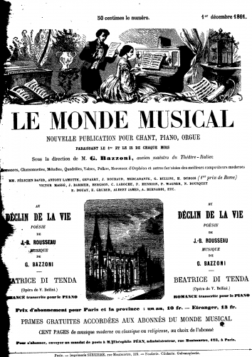 Bazzoni - Jeanne la Lavandière - Score