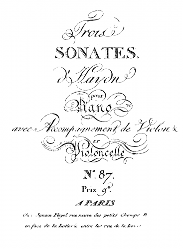 Haydn - 3 Piano Trios, Hob.XV:27-29 - Piano part
