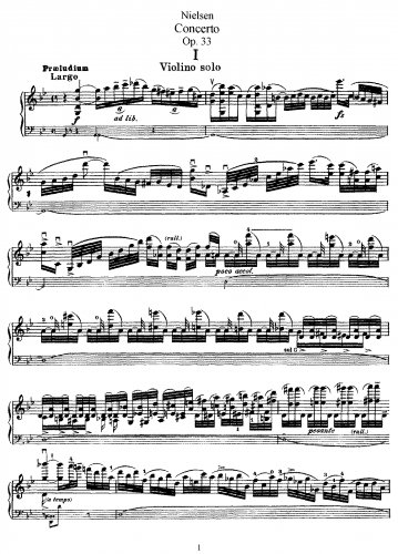 Nielsen - Violin Concerto, Op. 33 - Violin Solo part