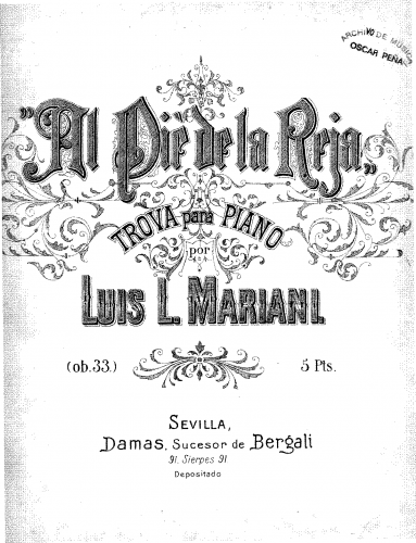 Mariani - Al Pie de la Reja - Score