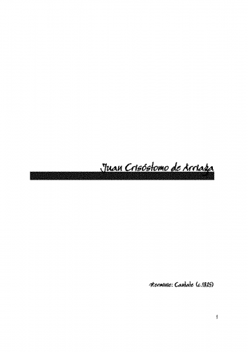 Arriaga - Herminie / Erminia - Score