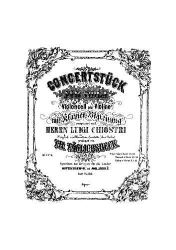 Täglichsbeck - Konzertstück, Op. 49 - Viola / Piano score and solo part