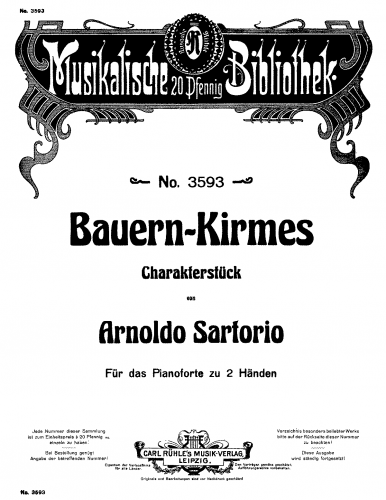 Sartorio - Bauern-Kirmes - Score