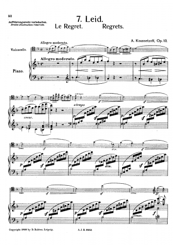 Kuznetsov - Leid - Piano Score and Cello Part