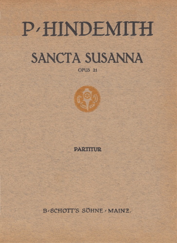 Hindemith - Sancta Susanna - Score