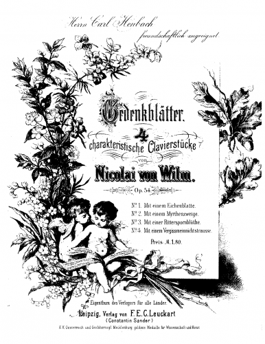 Wilm - Gedenkblätter - Score