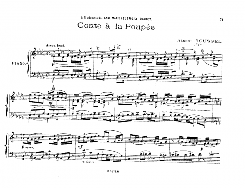 Roussel - Conte à la Poupée - Score