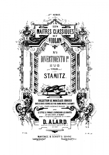 Stamitz - 2 Divertimenti for Solo Violin - Score