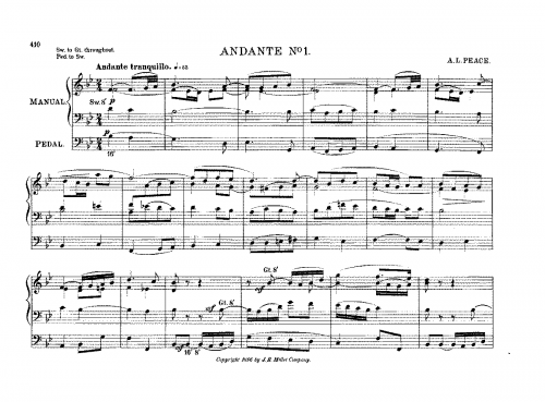 Peace - Andante No. 1 - Score