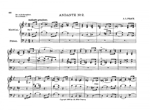 Peace - Andante No. 2 - Score