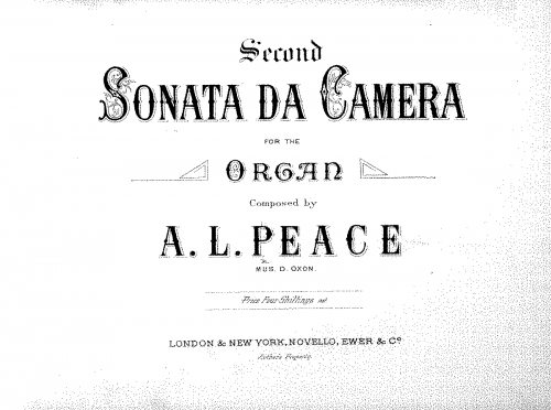 Peace - Sonata da Camera No. 2 - Score