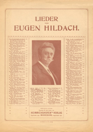 Hildach - 5 Lieder, Op. 19 - Score