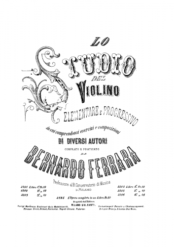 Ferrara - Lo Studio del Violino Elementare e Progressivo - Score