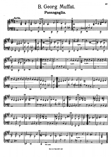 Muffat - Passagaglia - Score